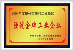 2007年，柳州富達(dá)榮獲“強優(yōu)金牌工業(yè)企業(yè)”稱號